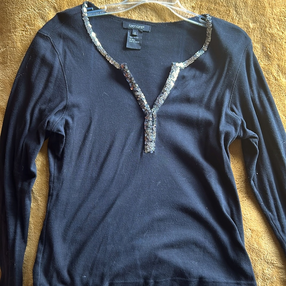Black long sleeve blouse